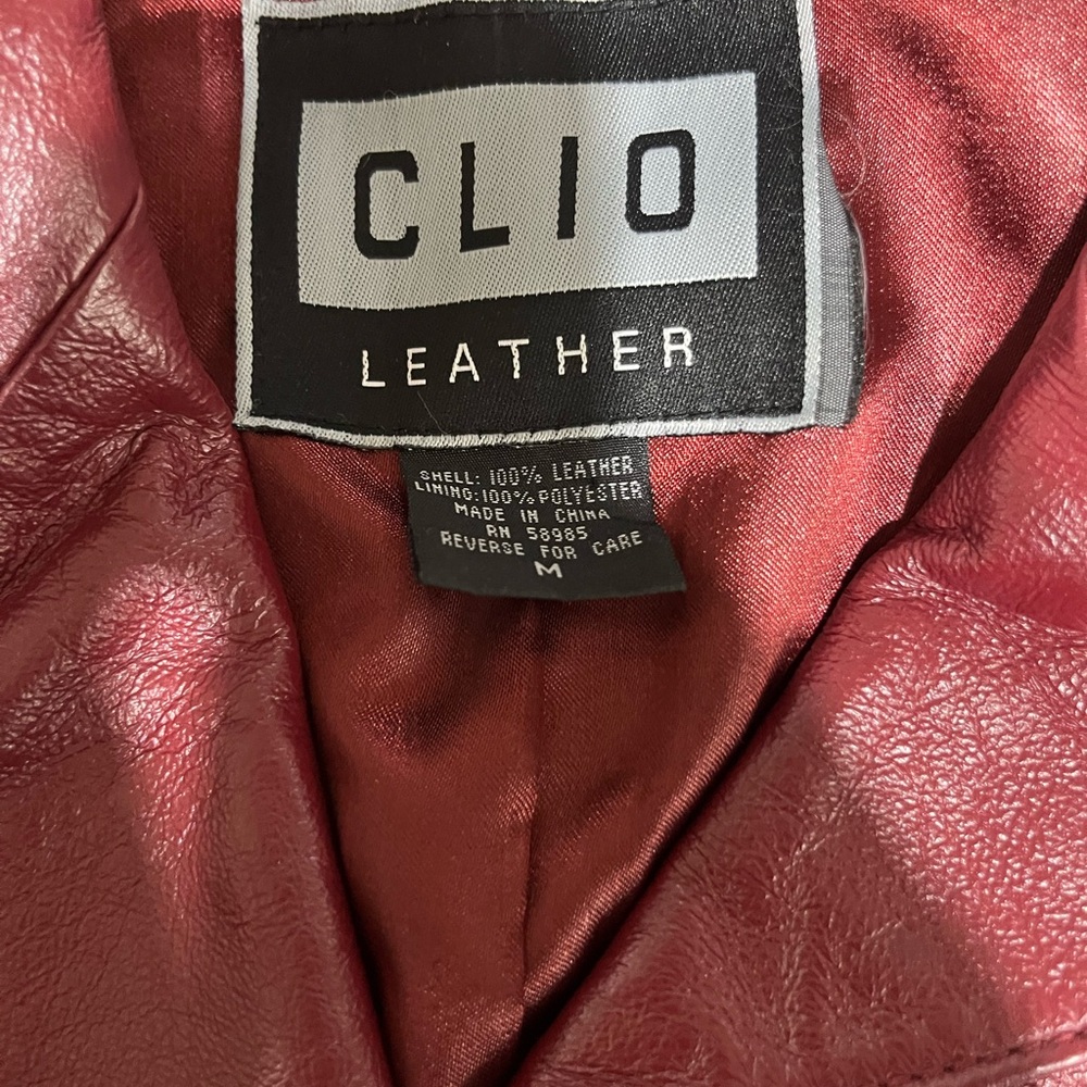Clio Women's Bold Red Leather Jacket